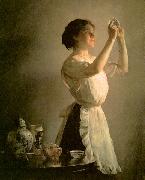 Joseph Decamp The Blue Cup oil on canvas